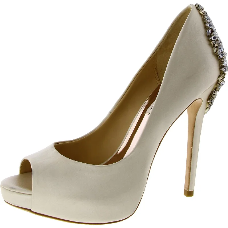 Badgley Mischka Womens Satin Pumps