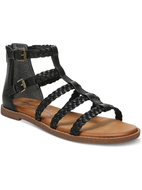 Camelia  Womens Slip On Buckles Gladiator Sandals