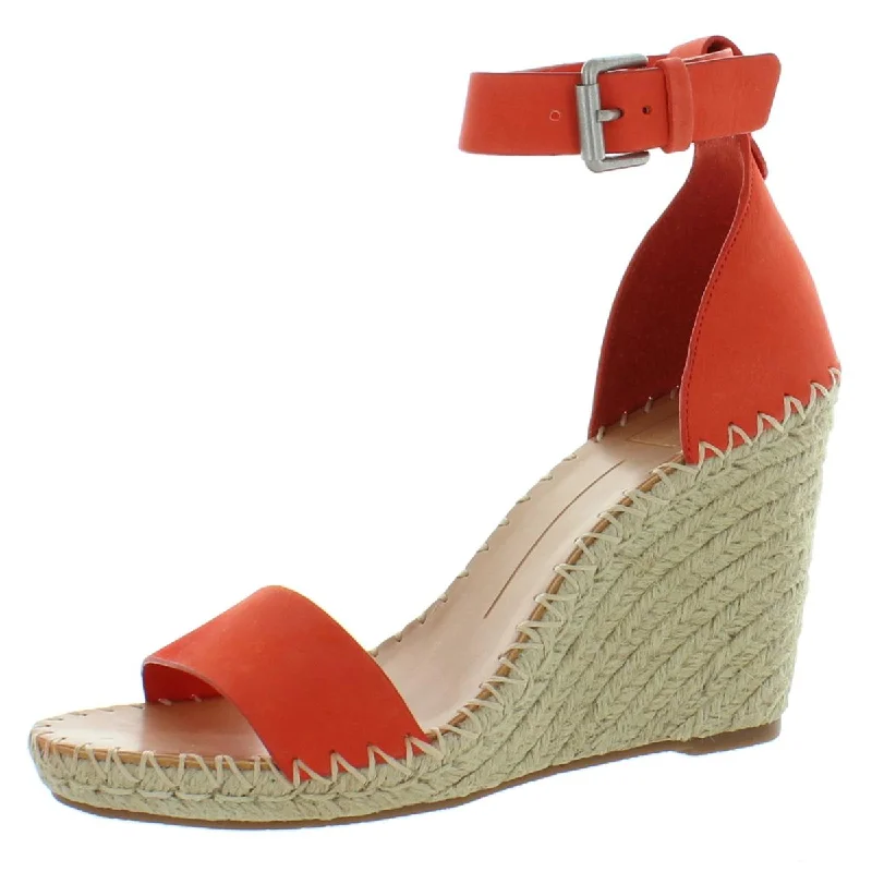 Dolce Vita Womens Noor Leather Ankle Espadrille Heels