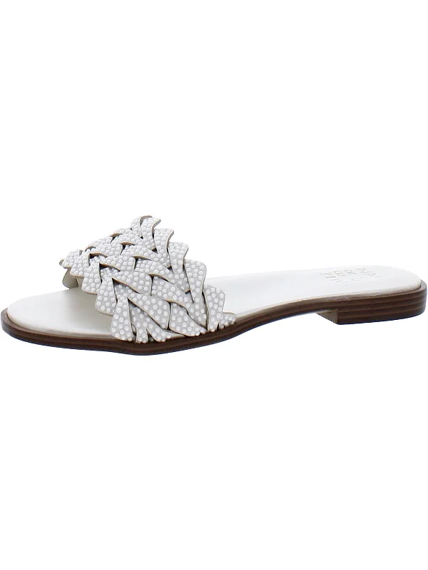 Fernanda Womens Embellished Slip-On Slide Sandals