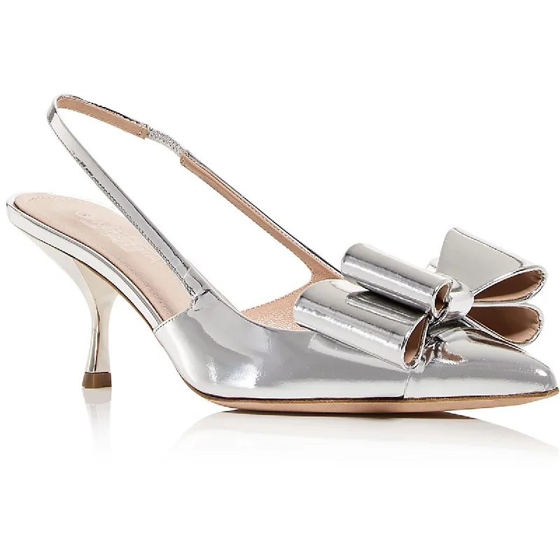 Giambattista Valli Womens Patent Leather Slingback Heels