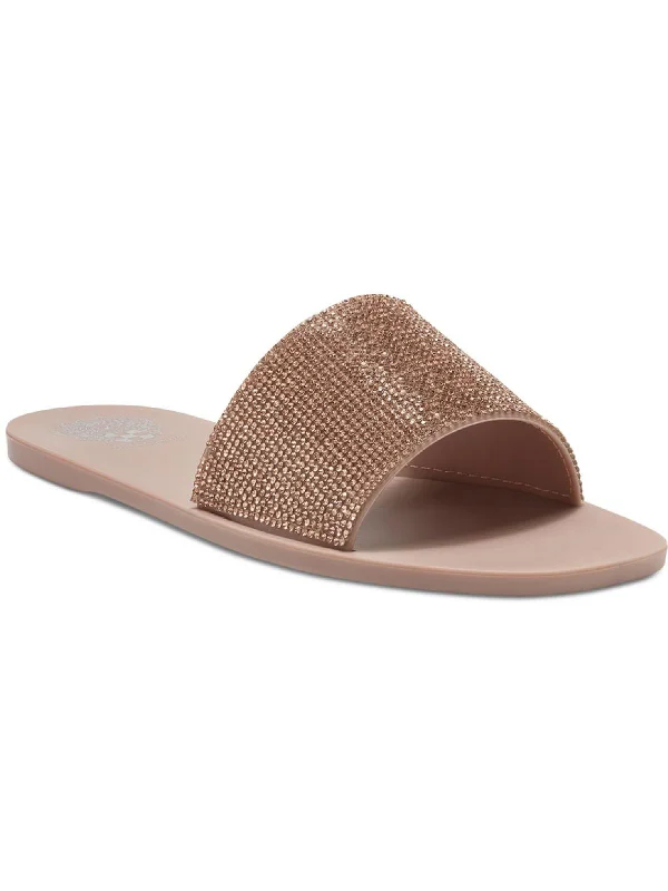 Jaquell Womens Jelly Embellished Slide Sandals