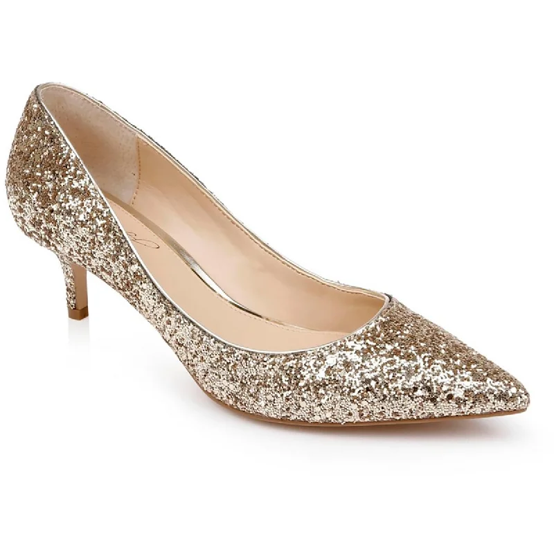 Jewel Badgley Mischka Womens Royalty Glitter  Pumps