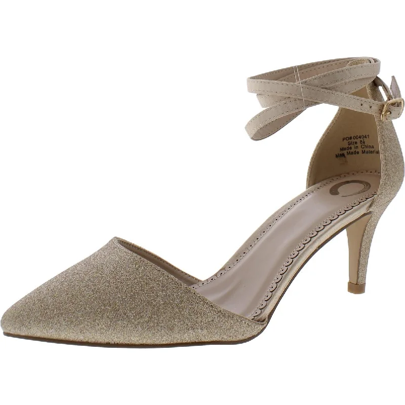 Journee Collection Womens Glitter Man Made Pumps