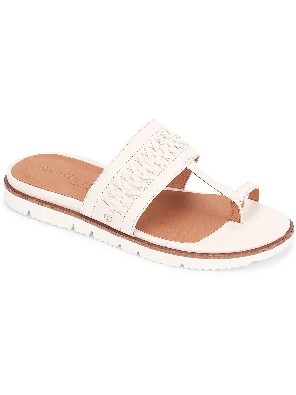 Lavern Lite Thong Braid Womens Leather Slip On Thong Sandals