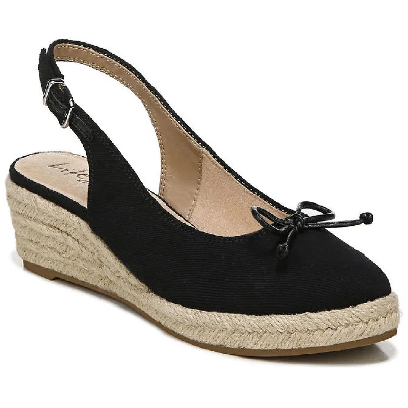 LifeStride Womens Keepsake Canvas Wedges Espadrille Heels