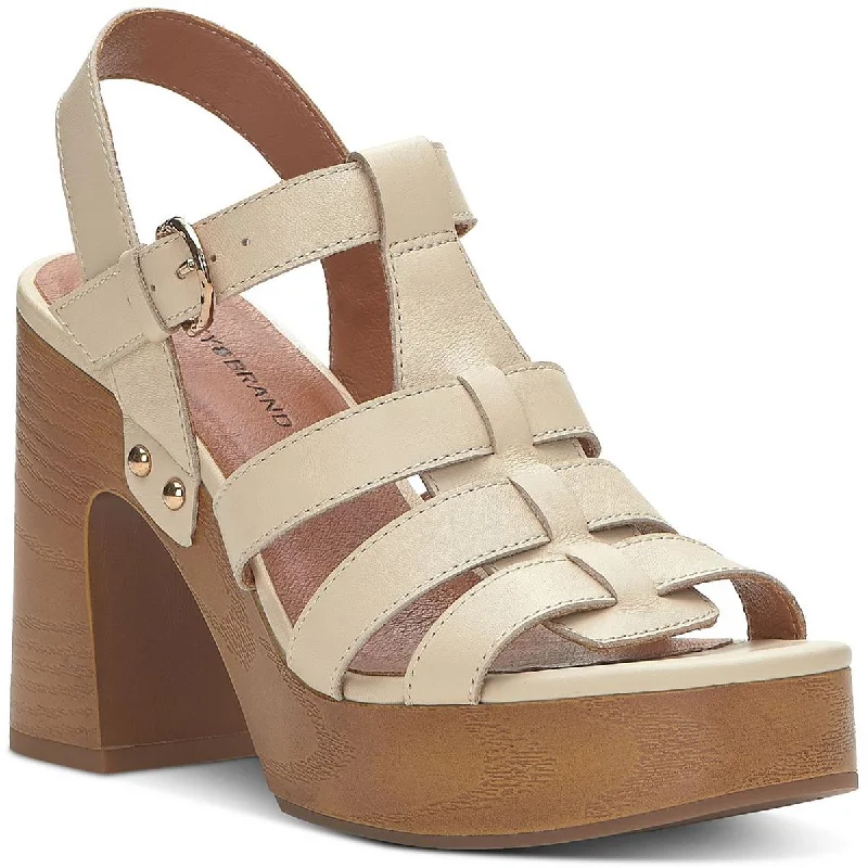 Lucky Brand Womens Imana Leather Ankle Strap Heels