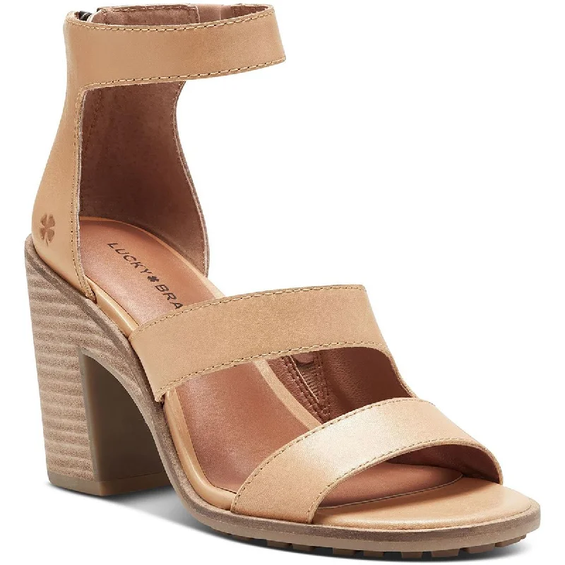 Lucky Brand Womens Valka Leather Stretch Ankle Strap