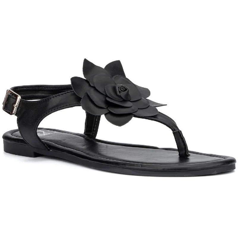 New York & Company Womens Aurelia Thong Flat Thong Sandals