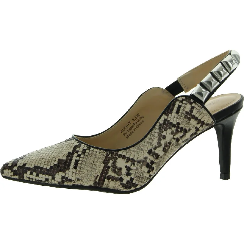 Penny Loves Kenny Womens Aught Ankle Strap Animal Print Slingback Heels