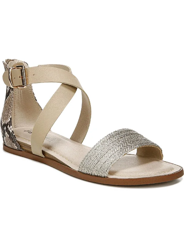 Riley Womens Buckle Flat Sandals