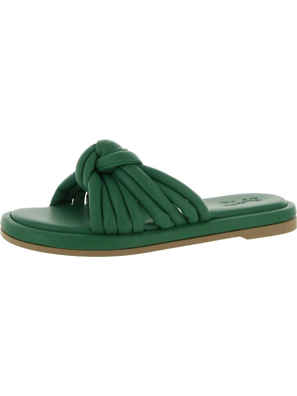 Simply The Best Womens Slip On Open Toe Slide Sandals