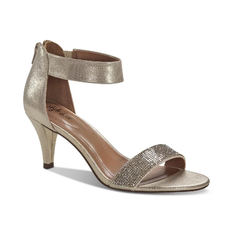 Style & Co. Womens Phillyis Metallic Embellished Pumps