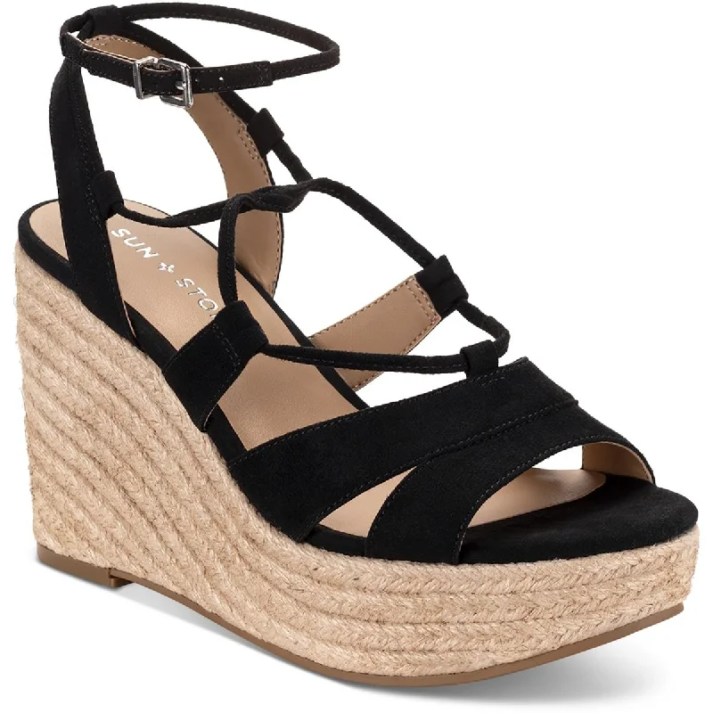 Sun + Stone Womens SSTIINSLEYY Faux Suede Dressy Wedge Heels