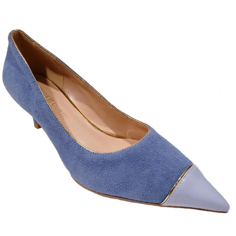 Things II Come Womens Jacey Suede Slip-On Pumps