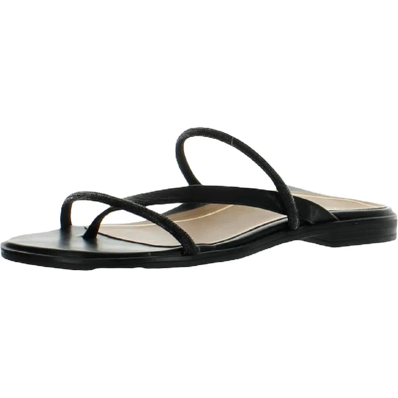 Vionic Womens Prism Leather Strappy Slide Sandals