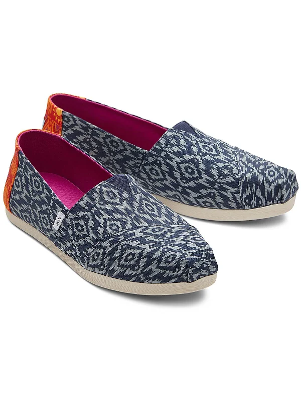 Alpargata Womens Canvas Printed Slip-On Sneakers