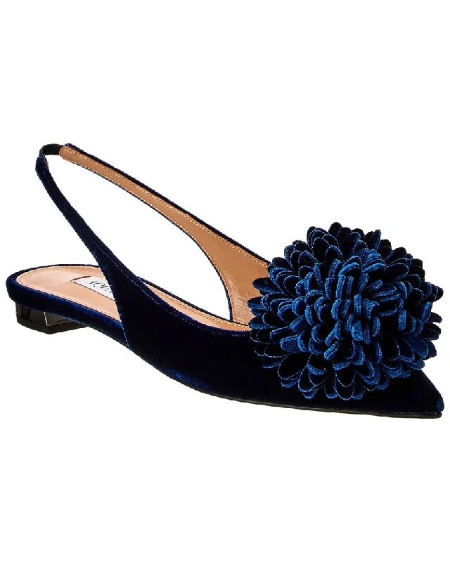 Aquazzura Couturier Velvet Slingback Flat