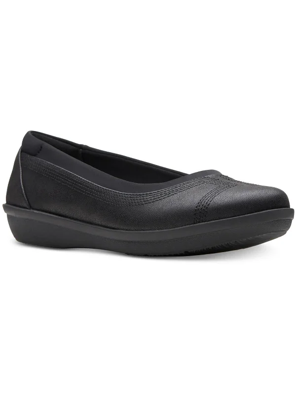 Ayla Low Womens Faux Leather Flats