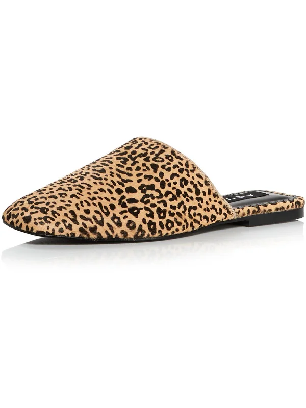 Bae Womens Cow Hair Slip-On Mules