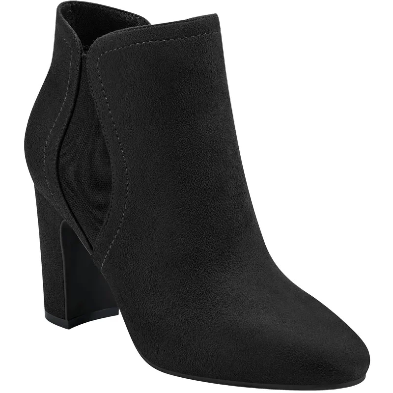 Bandolino Womens Kella 2 Faux Suede Side Zip Ankle Boots