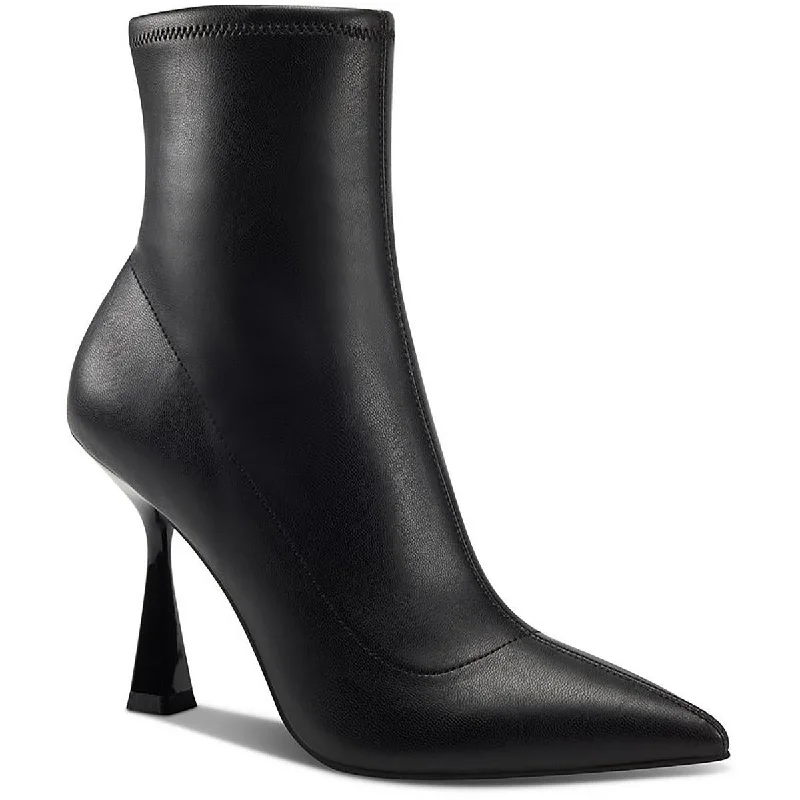 Bar III Womens Olevia  Zipper Faux Leather Booties