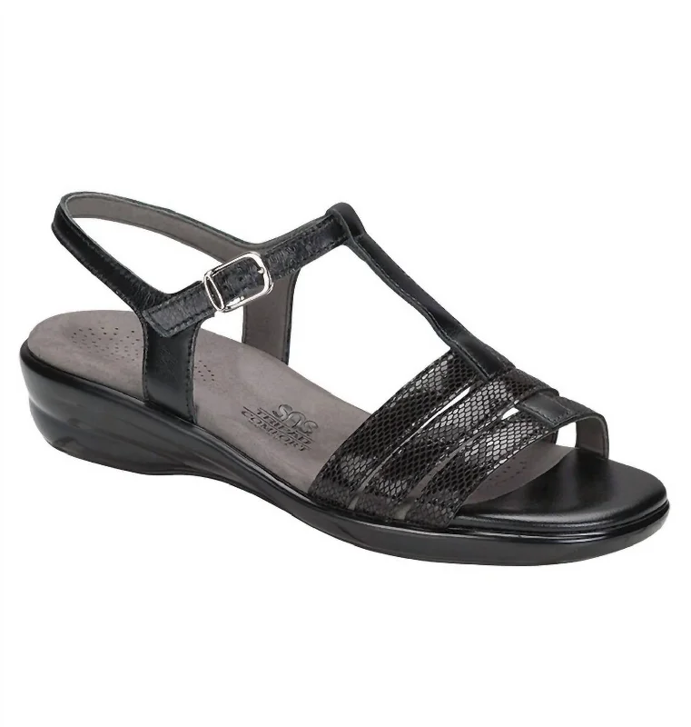 Big Savings Capri Sandal - Medium In Black Snake