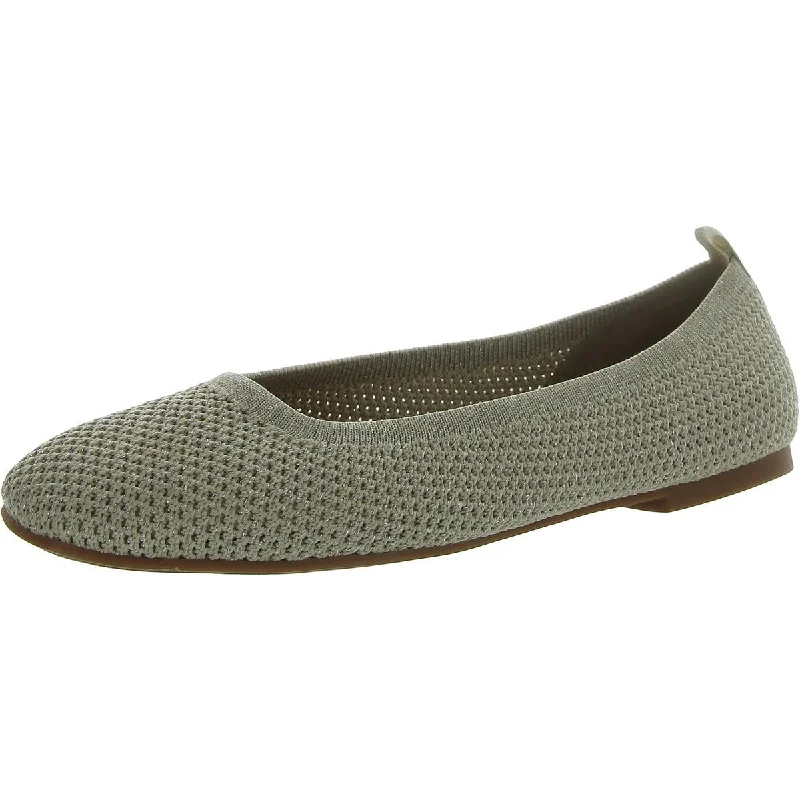 Daneric Womens Perforated Square Toe Ballet Flats