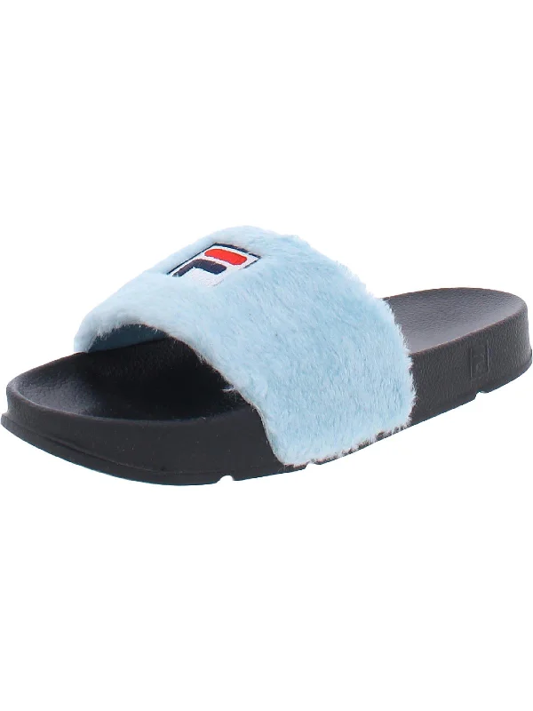 Difter X Baja East Womens Fuzzy Slip On Slides