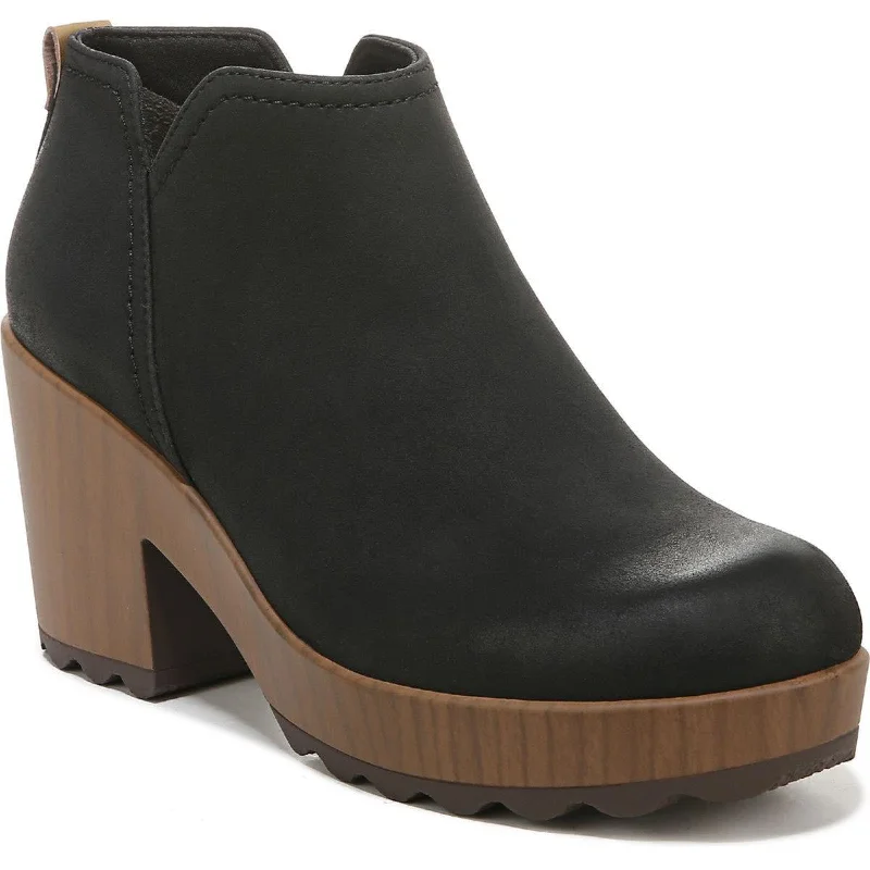 Dr. Scholl's Shoes Womens Wishlist Zipper Heels Booties