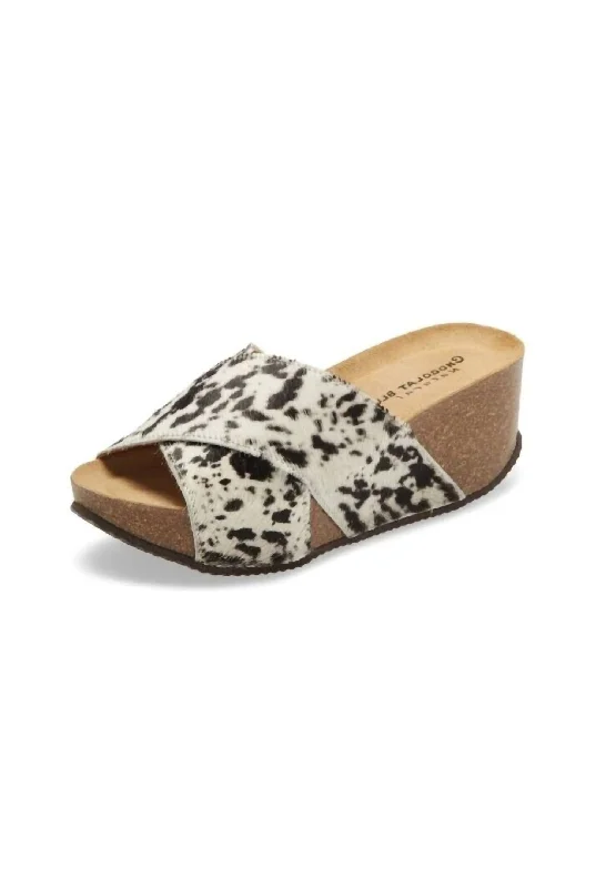 Stylish Basics Estella Sandal In Cow White