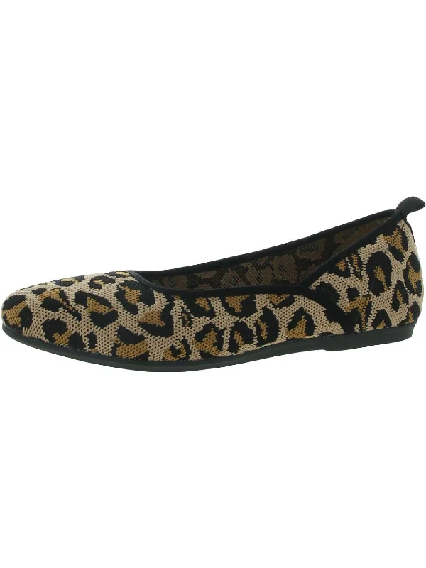 Fe Womens Knit Slip On Ballet Flats