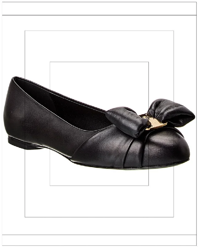 Ferragamo Varina Leather Flat