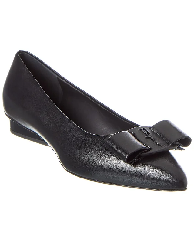 Ferragamo Viva Leather Ballet Flat