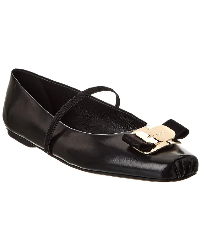 Ferragamo Zina Leather Flat