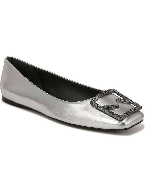 Flexa Amaya 4 Womens Faux Leather Rhinestone Ballet Flats