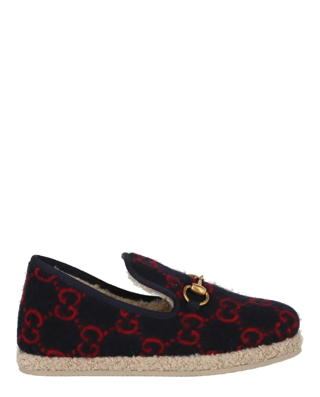 Gucci GG Wool Loafers