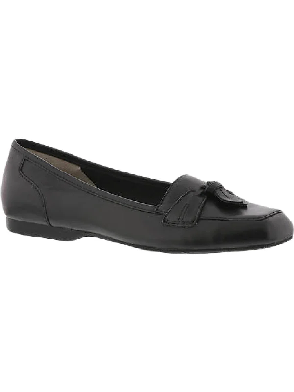 Hamilton Womens Leather Square Toe Ballet Flats