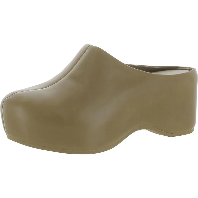 Isa Clog Womens Faux Leather Casual Clogs