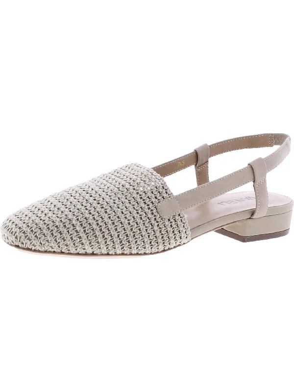 Janet Womens Knit Slip On Slingbacks