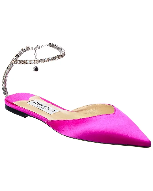 Jimmy Choo Saeda Satin Flat