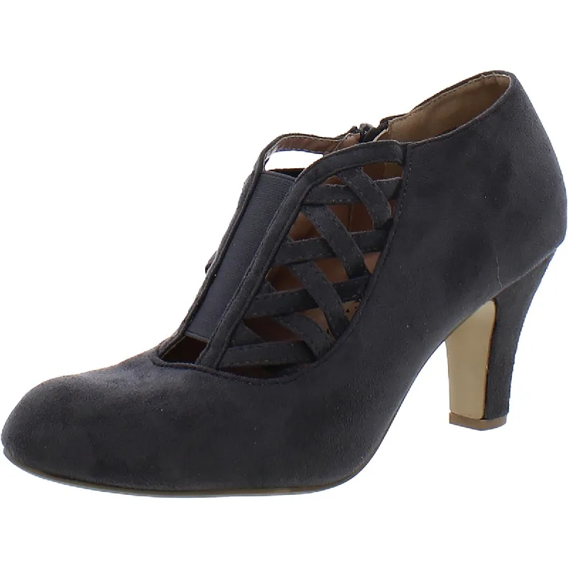 Journee Collection Womens Piper Faux Suede Cut-Out Shooties