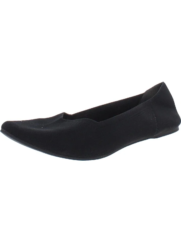 Kerri Womens Pointed Toe Slip On Ballet Flats