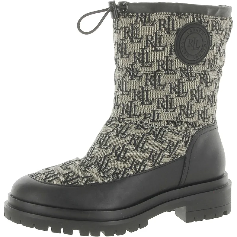 Lauren Ralph Lauren Womens Coree Logo Cold Weather Ankle Boots