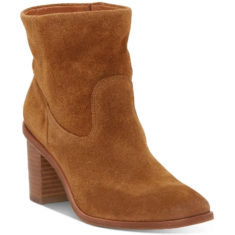 Lucky Brand Womens Jozelyn Suede Round Toe Mid-Calf Boots