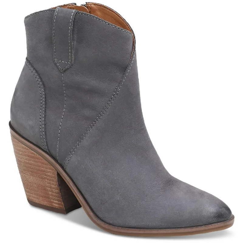 Lucky Brand Womens Loxona Leather Side Zip Ankle Boots