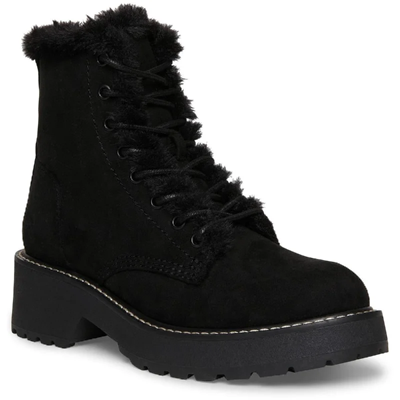 Madden Girl Womens Carra Lug Sole Ankle Boots