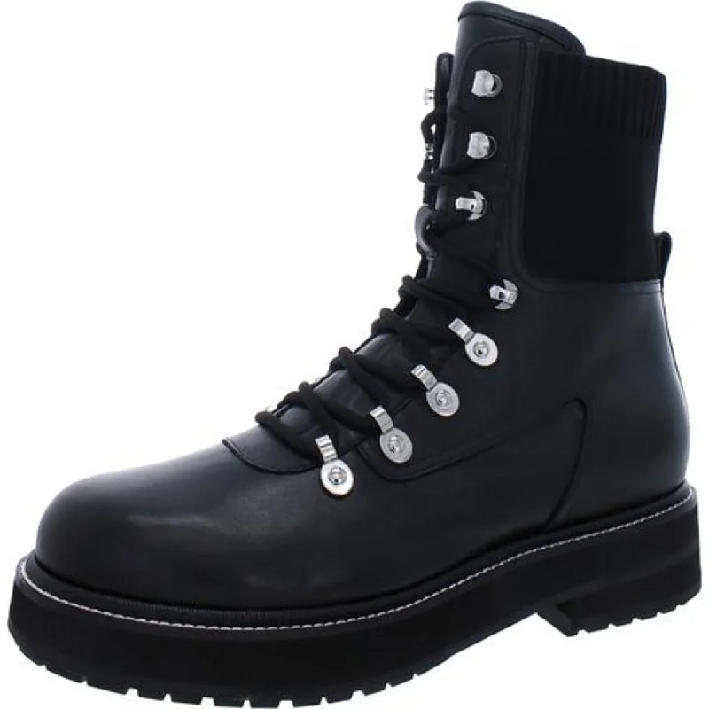 Marc Fisher LTD Womens Mlelwa Leather Combat Motorcycle Boots