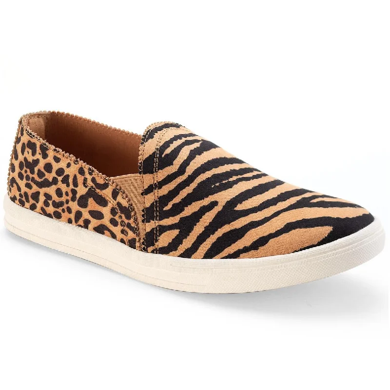 Mariam Womens Tiger Stripe Slip On Slip-On Shoes