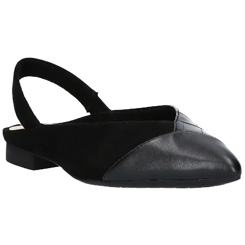 Milla Womens Faux Leather Slip-On Slingbacks